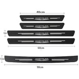Car Door Sill Protector Carbon Fiber Threshold Decals