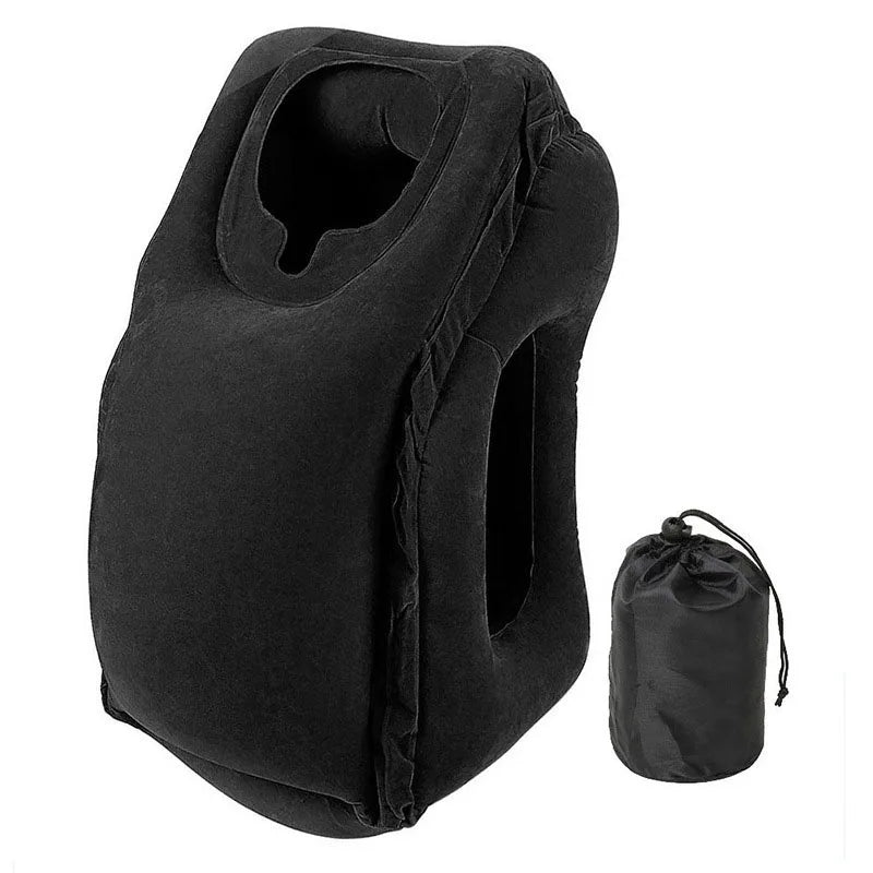 PVC Inflatable Air Travel Pillow Portable Headrest Chin