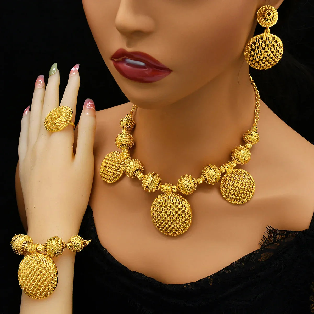 ANIID Africa Luxury Round Ball Jewelry Sets For