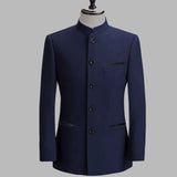 Chinese Style Mandarin Stand Collar Business Casual Wedding