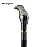 Golden Black Luxury Woodpecker Handle Walking Stick with