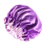 New Women Reversible Satin Bonnet Hair Caps Double
