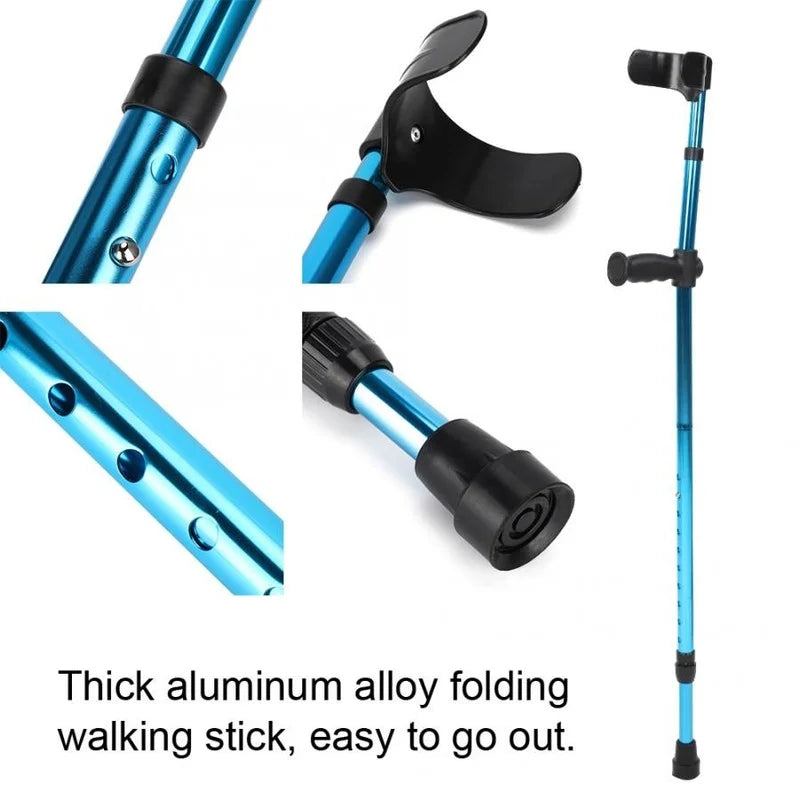 Adjustable Telescopic Underarm Cane Crutch Crutches Aluminum Alloy