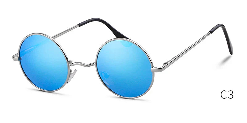 Round Sunglasses Men Polarized UV400 High Quality Brand