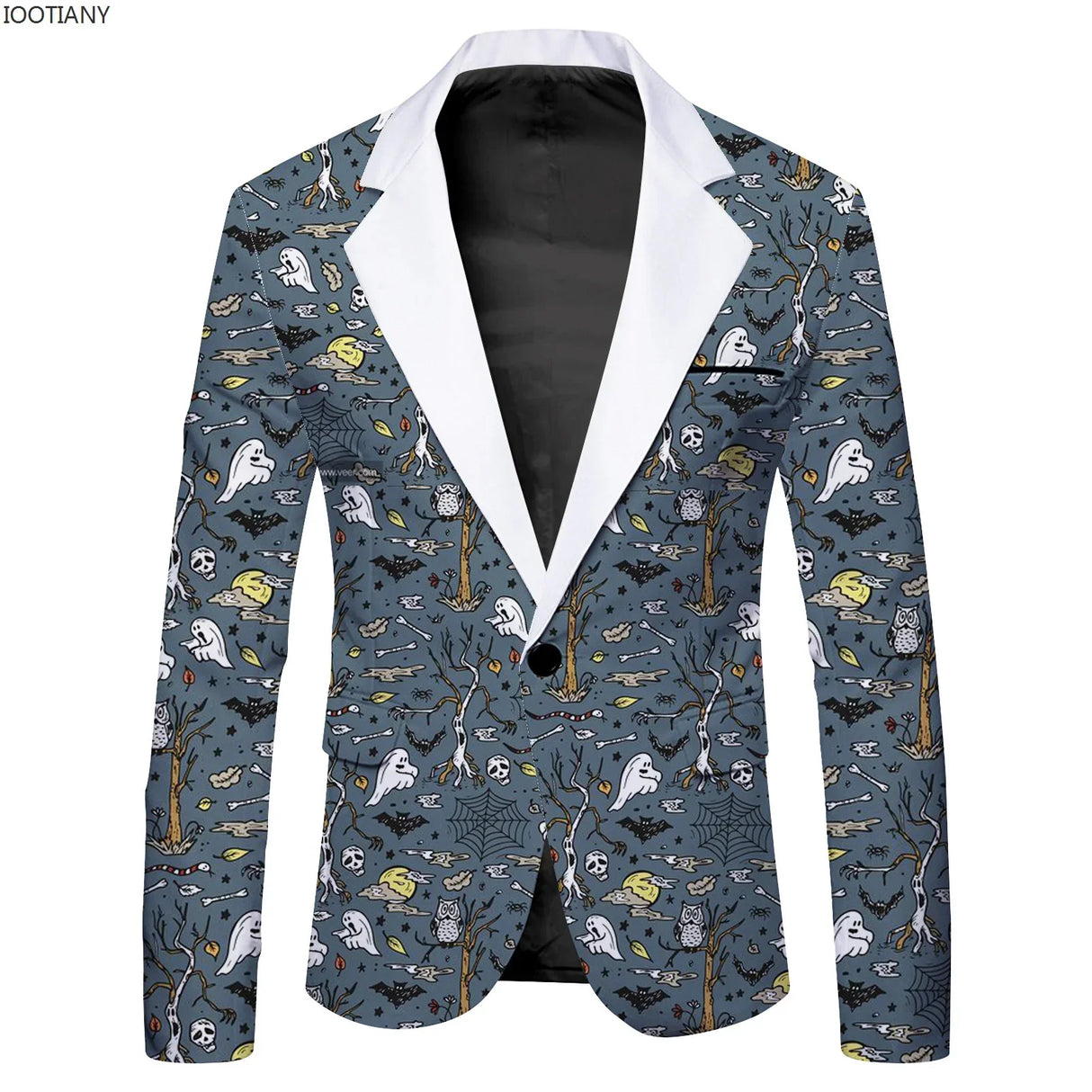IOOTIANY New Fancy Blazer Men 3D Digital Print