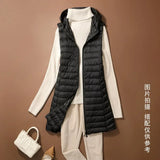 Women's Autumn/Winter X-long Hooded Sleeveless Jackets 2023 New