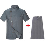 Chef Jacket Men Short Sleeve Kitchen Cook Shirts