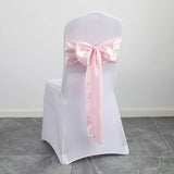 10PCS 17x275cm Sage Green Satin Chair Sashes Bows