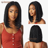 Short Bob Braided Wigs Full Lace Front Box