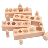 Montessori Knobbed Cylinder Socket Development Sensory Toys Hand-eye