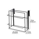 Stainless Steel Double Layer Cabinet Shelf Towel Holder