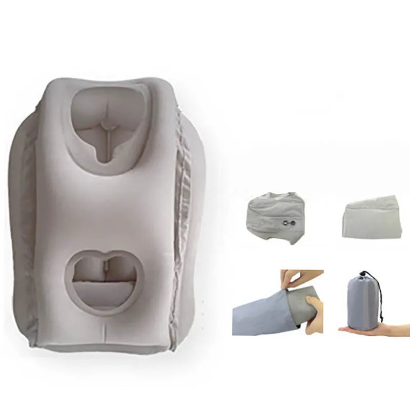 PVC Inflatable Travel Sleeping Pillow Portable Cushion Neck