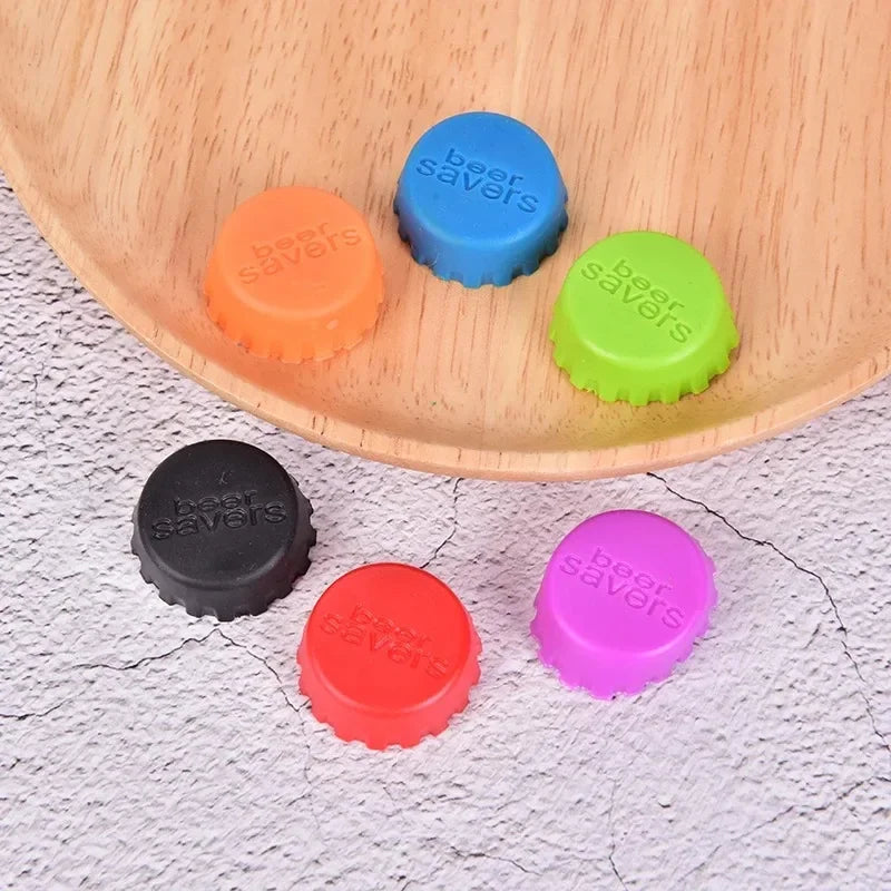 6pcs/12pcs Candy Colors Silicagel Beer Bottle Caps Bar