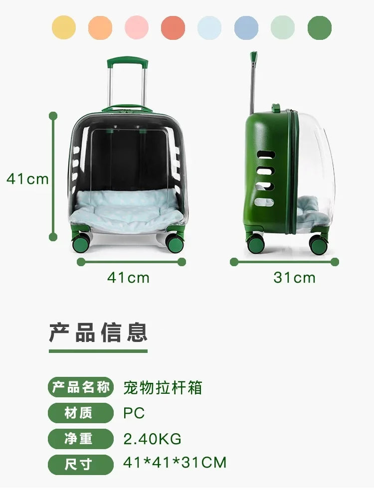 Clear pet backpack, cat carrier bag, portable capsule,