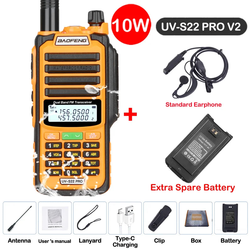 Baofeng UV S22 PRO V2 IP68 Walkie Talkie