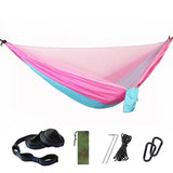 Double Travel Camping Hammock with Mosquito Net,Backpacking Portable