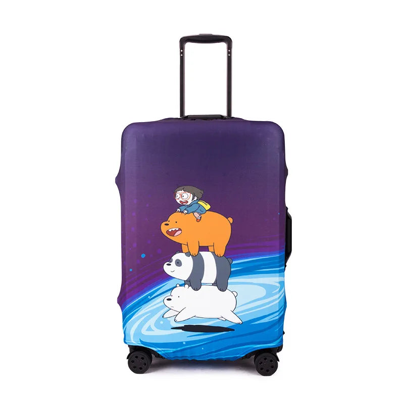 Luggage Protective Cover Bear Pattern Suitcase Dustproof Cover