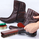 2 Pcs Horse Hair Brush Boot Suede Cleaning