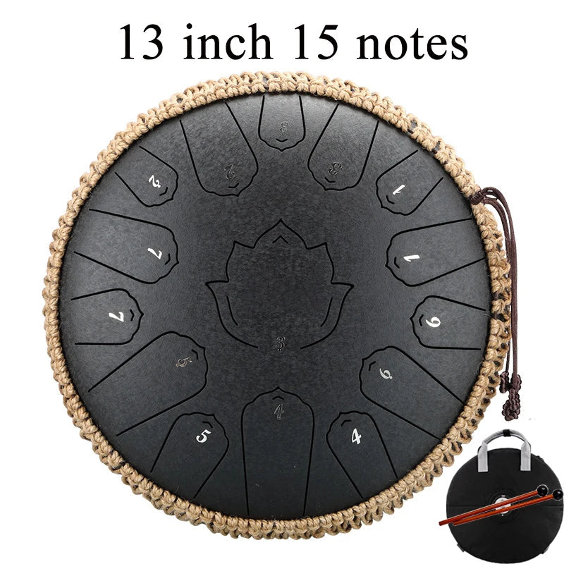 Hluru Glucophone Steel Tongue Drum 14 Inch 15
