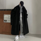 IEFB Korean Style Trend Wool Overcoat Loose Lapel