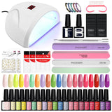 PHOENIXY Gel Nail Polish Set with 36W Nail