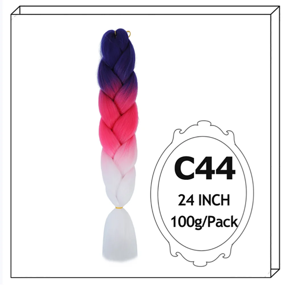 24Inch Synthetic Long Jumbo Ombre Braiding Hair For