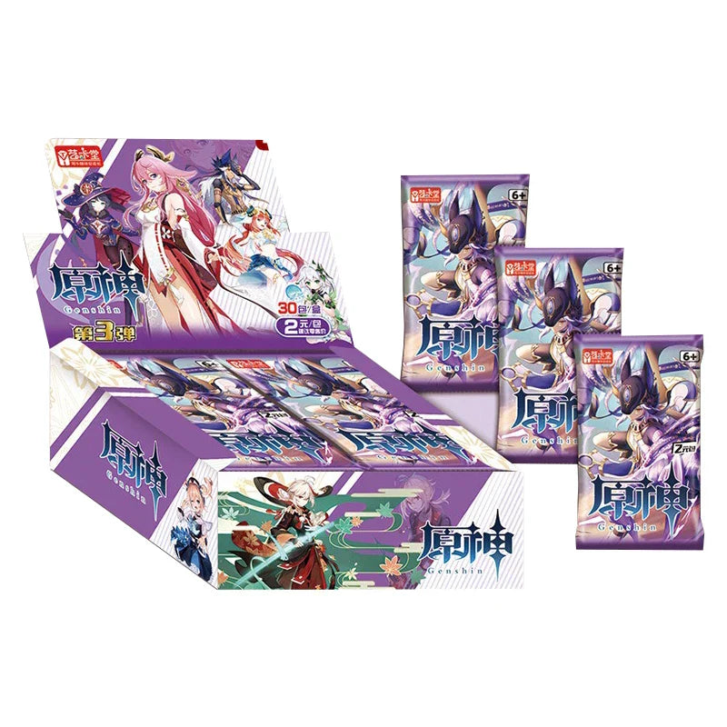 Genshin Impact Cards Anime TCG Game Collection Pack