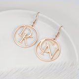 Personalized Hoop Earrings for Women Custom Name Initials