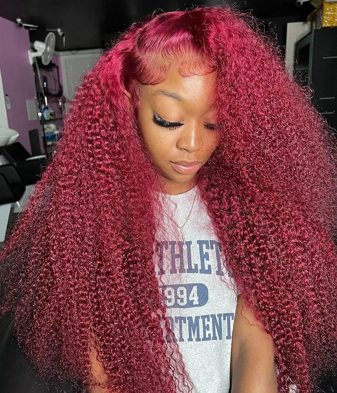 Water Wave Burgundy 13x6 Hd Lace Frontal Human