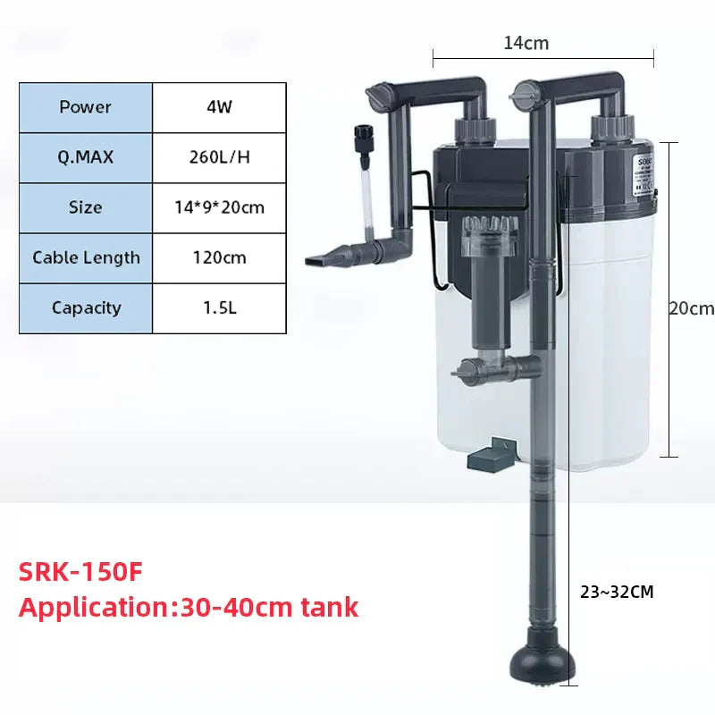 Aquarium Filter System Waterfall rainforest Mute Aquarium External