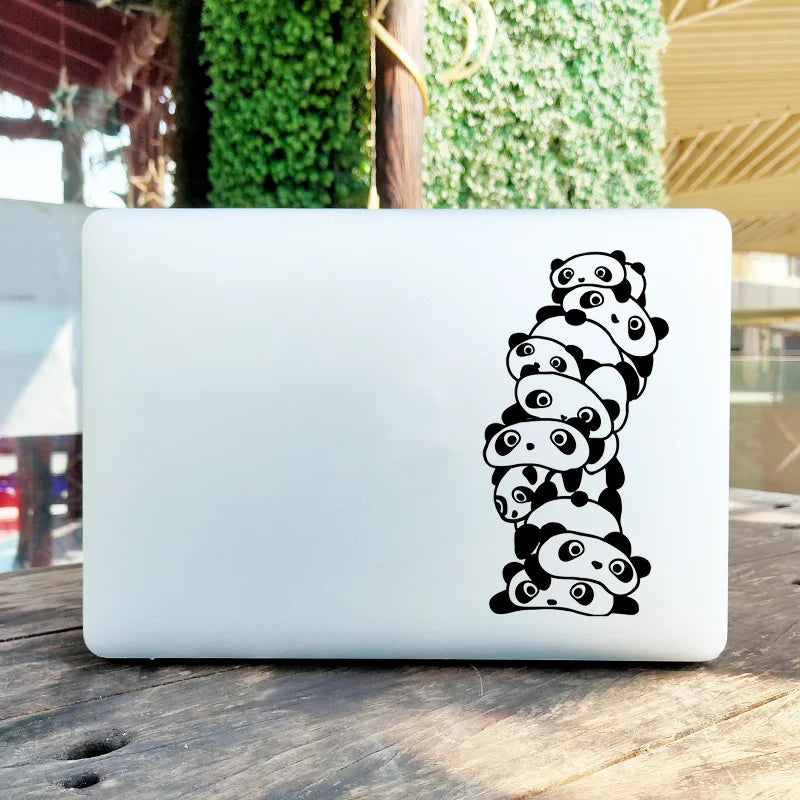 Panda Baby Pile Laptop Sticker for Macbook Pro