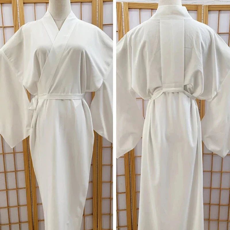 Japanese Traditional Kimono Juban Women White Yukata Kimono