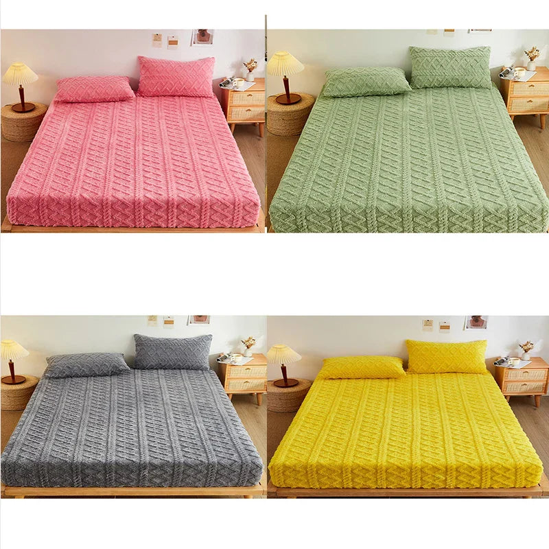 Coral Velvet Bedsheet Bedspread Milk Velvet Mattress Protective