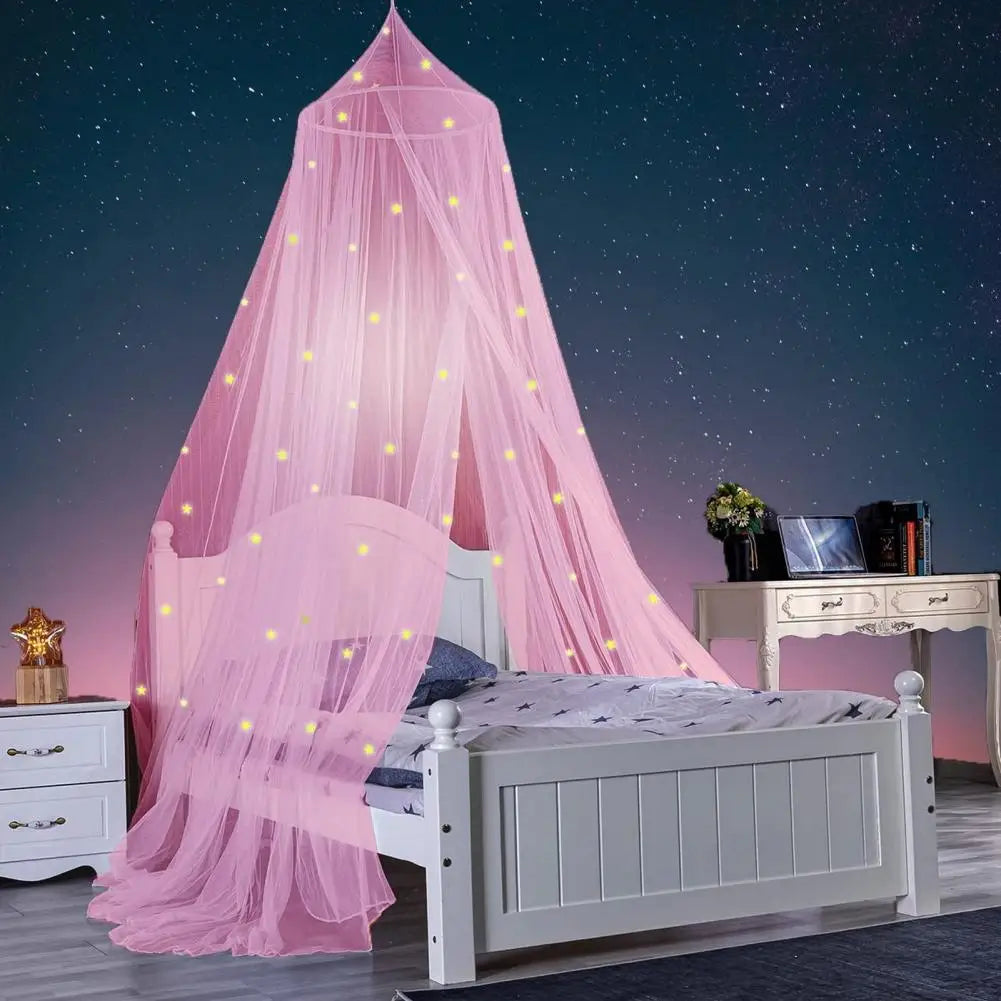 1 Set Convenient Bed Canopy Polyester Bedcover Curtain