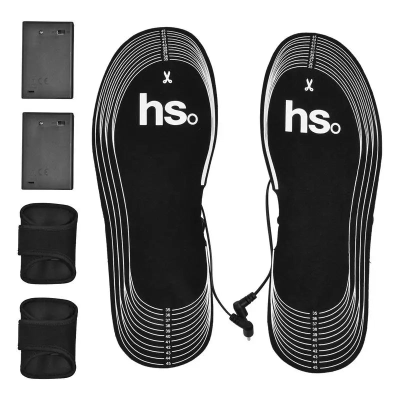 Men Women Heated Shoe Insoles Battery Box Powered