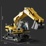 686PCS Bricks Model RC Excavator Building Blocks Set