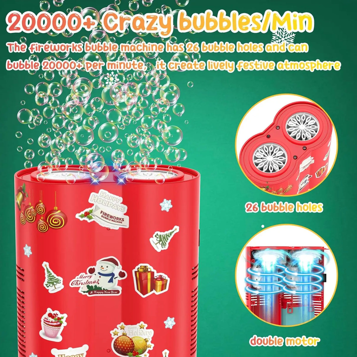 Double motor Fireworks bubble machine blower on the