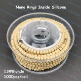 1000pcs/coil Pre-Loaded 3.0mm NanoRings Silicone Micro Rings Links