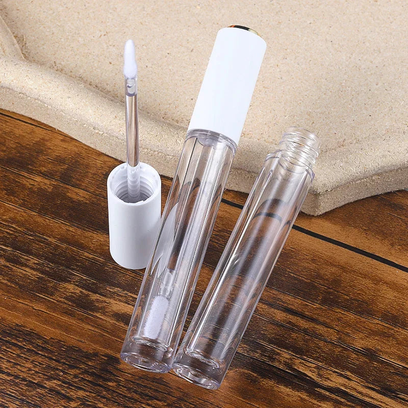 Clear Wand Lip Gloss Tube White cap 4ml