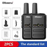 Btoera 2 Pcs Mini Walkie Talkie PMR 446