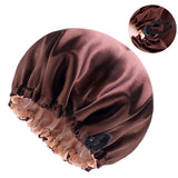 New Adjustable Double Layer Satin Bonnet Nightcap Round
