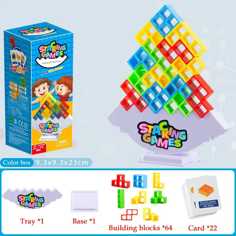 New 48PCS Tetra Tower Balance Stacking Building Blocks