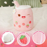 26-38cm LED Light Milk Tea Doll Plush Toy