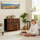 Chest of Drawers With Fabric Bins Make Up