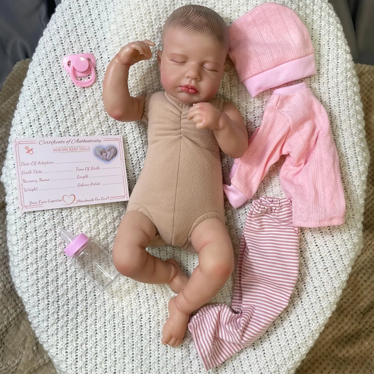 20Inch Lifelike Already Painted Reborn Dolls LouLou 3D