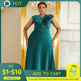 Evening Dress Plus Size Green New Sleeveless High