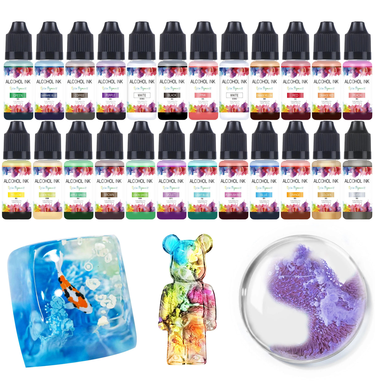 10ml 22Colors Alcohol Ink Art Epoxy Resin Diffusion