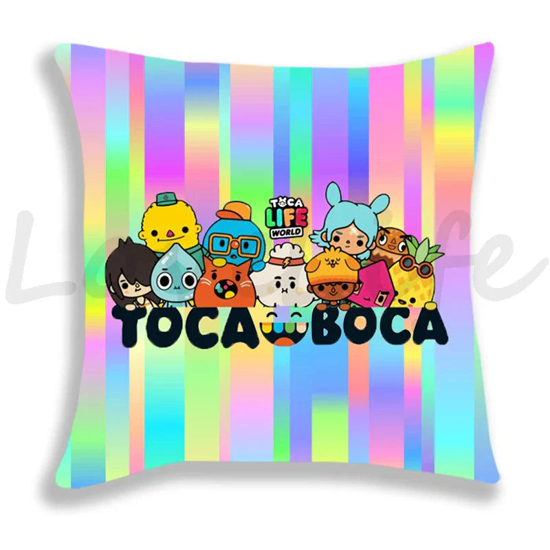 Cute Cartoon Toca Life World Pillow Case Home