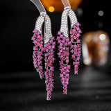 Bilincolor Golden Orange Long Tassel Earring for Women