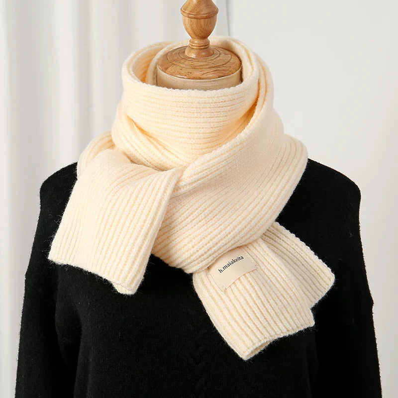 Warm Knitted Wool Soft Scarf Women Solid Korean